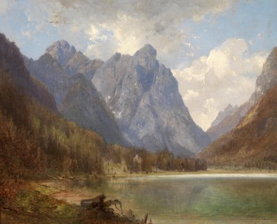 The Toblach Lake in Puster Valley by Carl Hasch